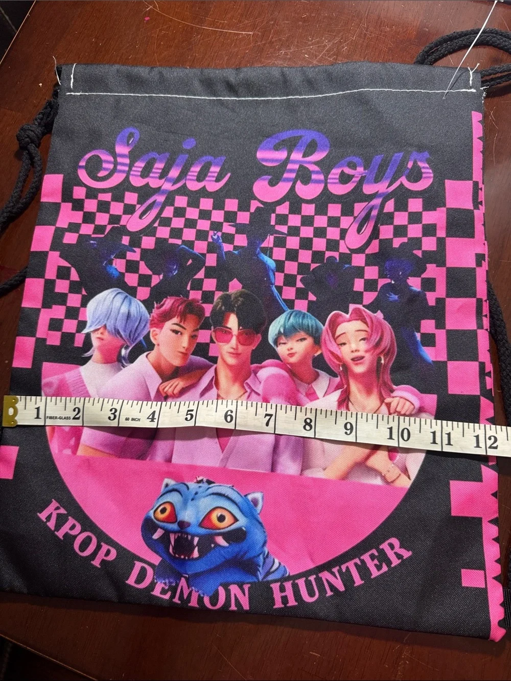 KSaja Boys Pink Graphic Drawstring Kids Bottoms Bag
